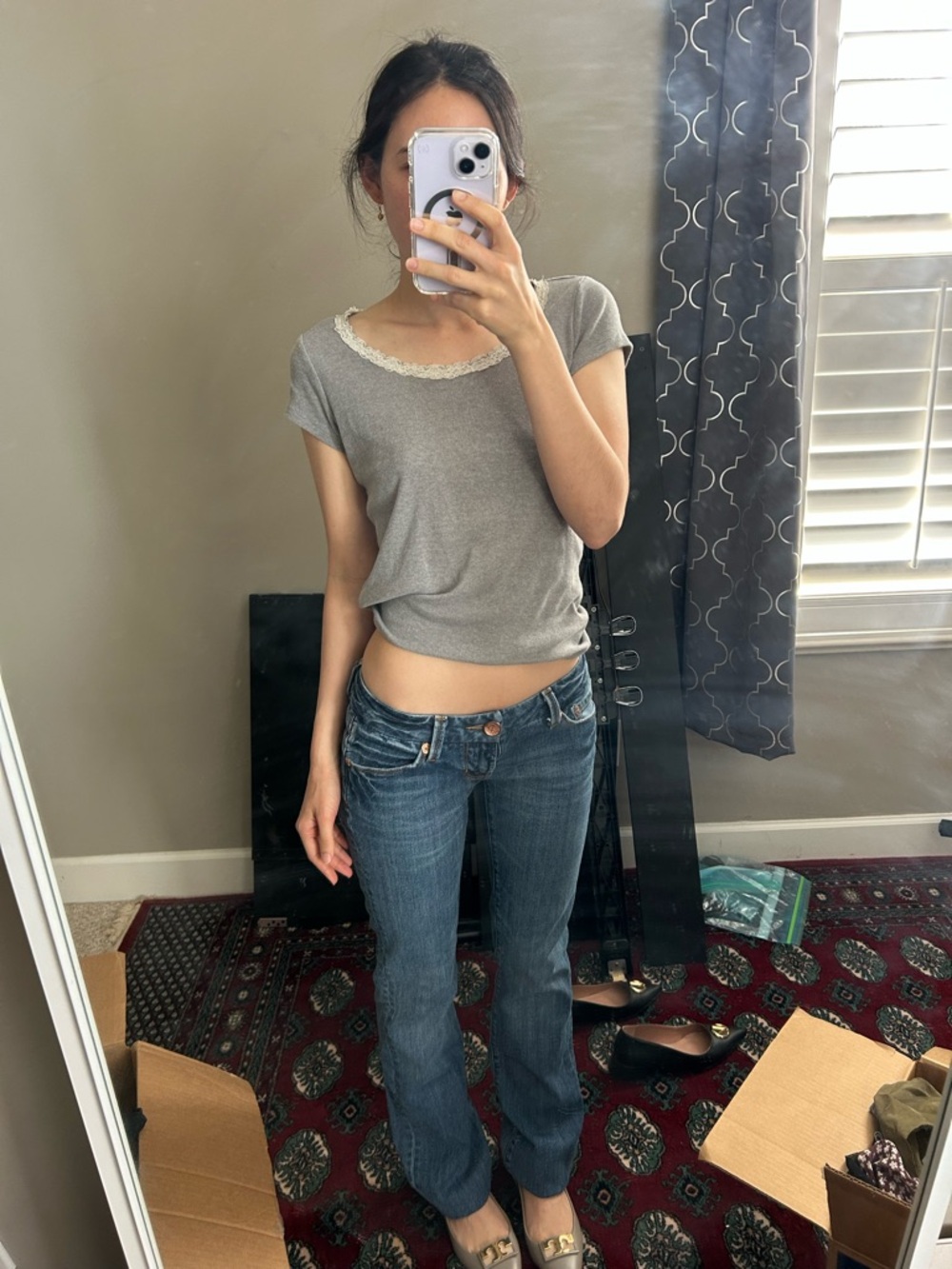 Low rise 7 for all mankind bootcut jeans size 24